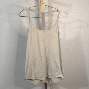 Racerback workout Tank Top Cream Size Large